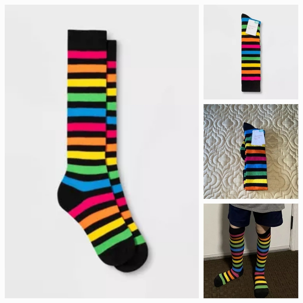 Ŕàinbow knee-high socks